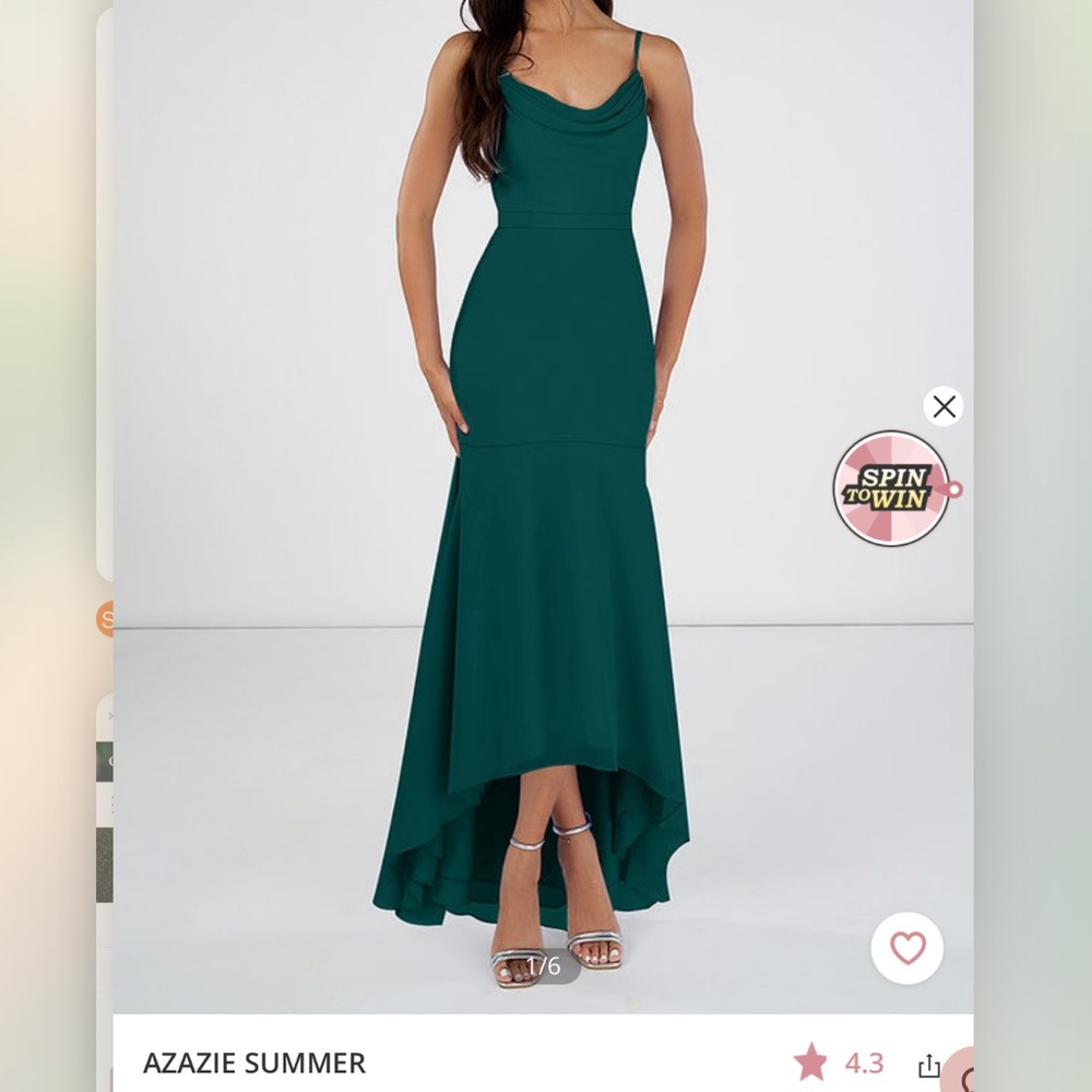 Azazie Summer Dress in Peacock - Size A10